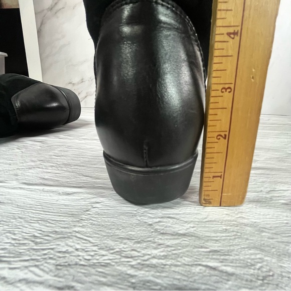 Aquatalia Black Suede Tall Weatherproof Winter Boots Fur lined - Picture 14 of 15